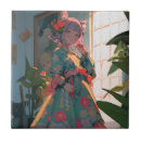 Buscar chica japonés azulejos Anime
