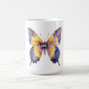 Buscar amantes de la mariposa tazas Morado