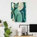 Buscar gato abstracto posters Verde
