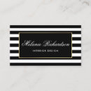 Buscar rayas blancas negras tarjetas de visita Elegante