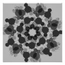 Buscar flores negras y grises posters Monocromo