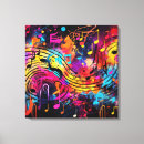 Buscar notas musicales lienzos Abstracto