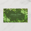 Buscar hojas verdes tarjetas de visita Floral