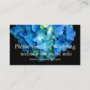 Buscar hydrangea azul tarjetas de visita Floral