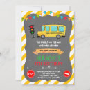 Buscar autobús escolar amarillo invitaciones Ruedas en el autobús