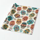 Buscar calaveras papel de regalo Halloween