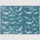 Buscar tiburones papel de seda Azul