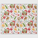 Buscar búhos papel de regalo Navidad