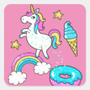 Buscar unicornio divertido pegatinas Arco iris