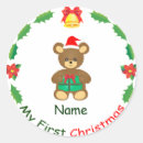 Buscar familia oso pegatinas Feliz navidad