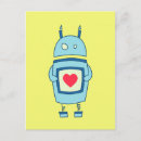 Buscar robot lindo postales Corazón