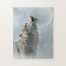 Buscar lobo y luna puzzles Animales