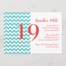 Buscar turquesa y coral invitaciones Para ella