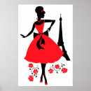 Buscar silueta roja posters Elegante