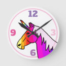 Buscar unicornio rosa relojes de pared Animal
