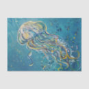 Buscar medusas papel de seda Azul