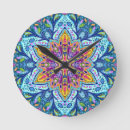 Buscar mandala colorida relojes de pared Abstracto