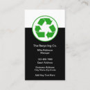 Buscar reciclaje símbolo de tarjetas de visita Reciclado