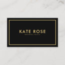 Buscar negro y oro tarjetas de visita Elegante