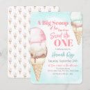 Buscar hielo 11x16 invitaciones Cono de helado