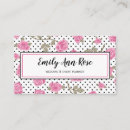 Buscar girly tarjetas de visita Rosa