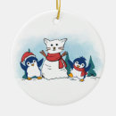 Buscar pingüino del dibujo animado adornos Nieve