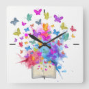 Buscar mariposas coloridas relojes de pared Acuarela