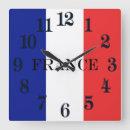 Buscar bandera francia de relojes de pared Rojo
