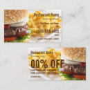 Buscar hamburguesas tarjetas de visita General y unisex
