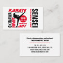 Buscar karate tarjetas de visita Sensei