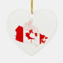 Buscar bandera de canadá adornos Rojo