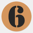 Buscar número 6 pegatinas Para todos