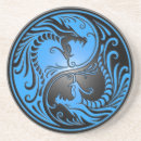 Buscar dragones azules posavasos Yin yang