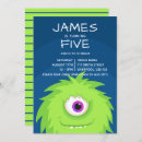 Buscar pequeño monstruo invitaciones Chico