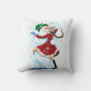 Buscar muñeco de nieve divertido cojines Snowman
