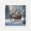 Buscar santas sleigh servilletas Nieve