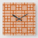 Buscar cuadrado rojo relojes de pared Blanco