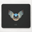 Buscar cuero negro alfombrillas de raton Iniciales