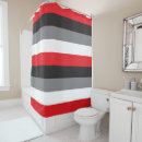 Buscar líneas rojas cortinas de baño Moderno
