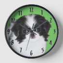 Buscar pintura japonesa relojes de pared Negro