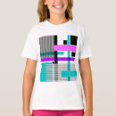 Buscar turquesa y blanco camisetas Geométrico