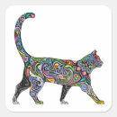 Buscar gatos abstractos pegatinas Gatito