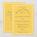 Buscar amarillo blanco negro boda invitaciones Clásico