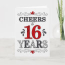 Buscar 16 años tarjetas Rojo
