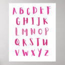 Buscar letras rosadas posters Alfabeto
