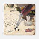 Buscar pluma y tinta imanes Rojo