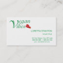 Buscar vegano tarjetas de visita Orgánica