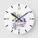 Buscar unicornio relojes de pared Pastel