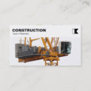 Buscar grúa construcción de tarjetas de visita Industrial