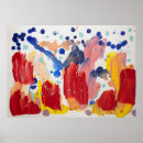 Buscar unicornio amarillo posters Rojo